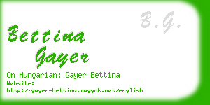 bettina gayer business card